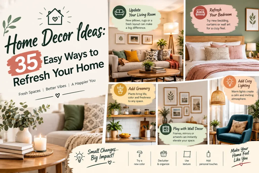 Home Decor Ideas: 35 Easy Ways to Refresh Your Home
