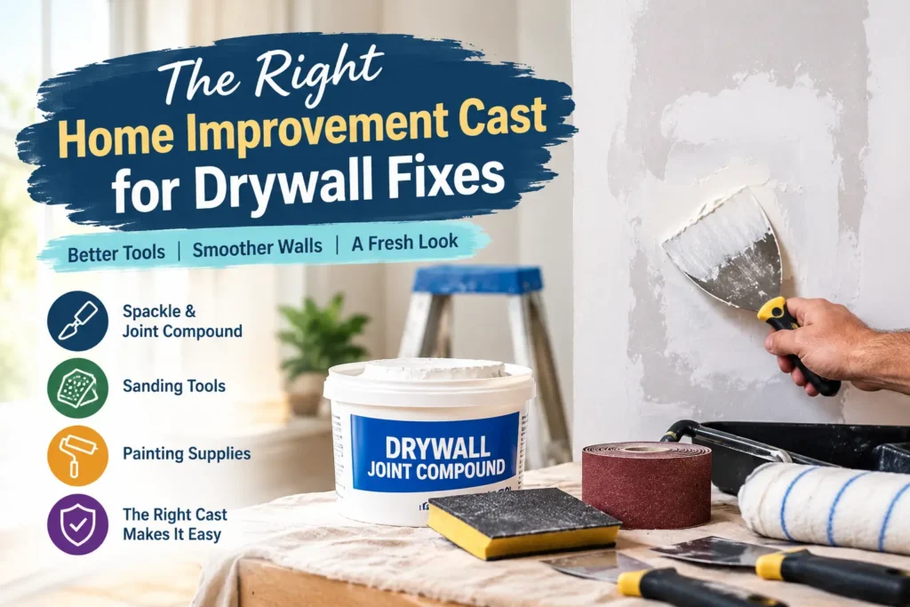 The Right Home Improvement Cast for Drywall Fixes