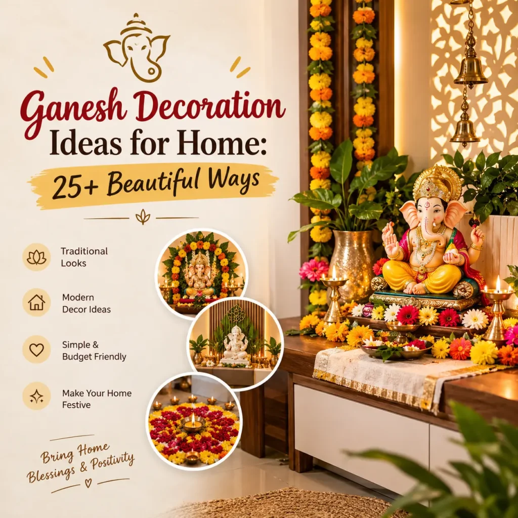 Ganesh Decoration Ideas for Home: 25+ Beautiful Ways