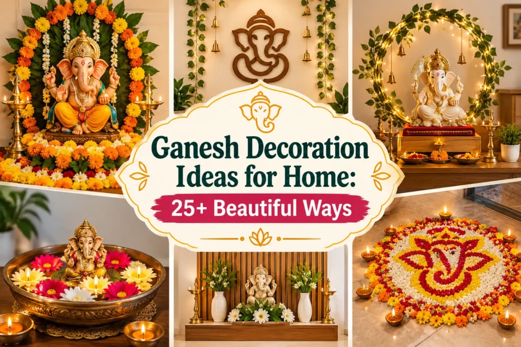 Ganesh Decoration Ideas for Home: 25+ Beautiful Ways Ganesh Decoration Ideas for Home: 25+ Beautiful Ways
