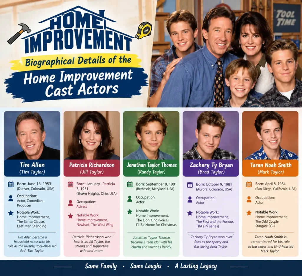 Biographical Details of the Home Improvement Cast Actors