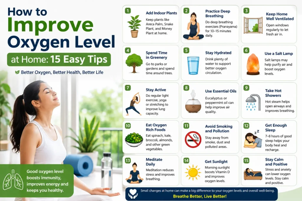 How to Improve Oxygen Level at Home: 15 Easy Tips