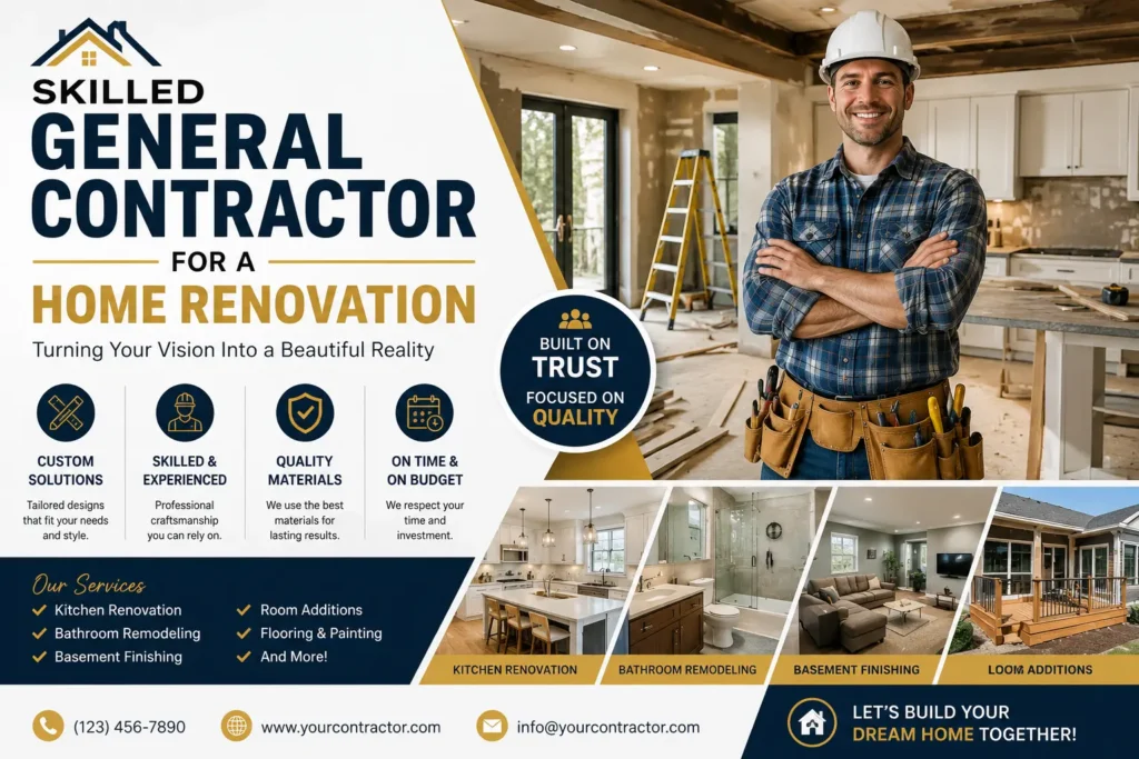 Skilled General Contractor for a Home Renovation