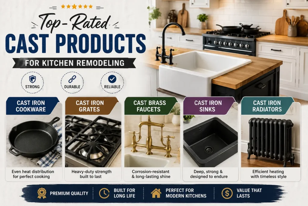 Top-Rated Cast Products for Kitchen Remodeling